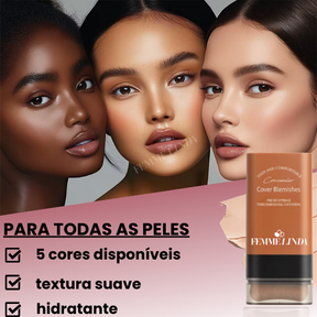 Base Femme: Base Reparadora em Bastão com Efeito Natural