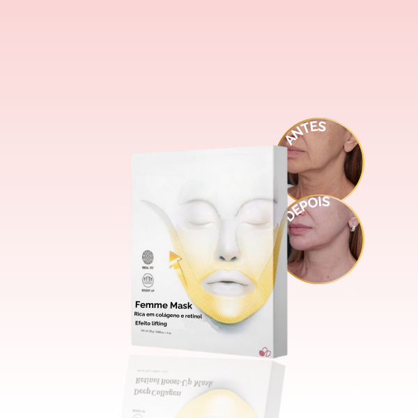Femme Mask: Máscara de Colágeno e Retinol com Efeito Botox