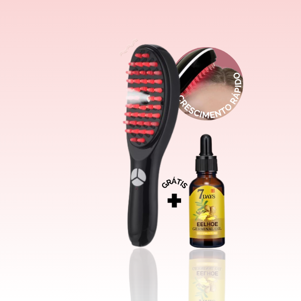 Escova de Terapia Capilar: LedBrush Smarts 4 em 1 [BRINDE ÓLEO PARA CRESCIMENTO]